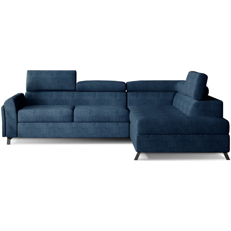 Ecksofa mit Stauraum ZIVEN - blau, rechte Ecke