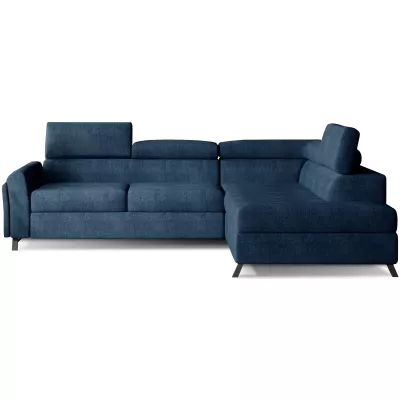 Ecksofa mit Stauraum ZIVEN - blau, rechte Ecke