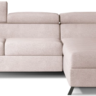 Ecksofa mit Stauraum ZIVEN – hellbeige, rechte Ecke