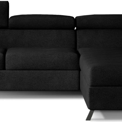 Ecksofa mit Stauraum ZIVEN - schwarz, rechte Ecke