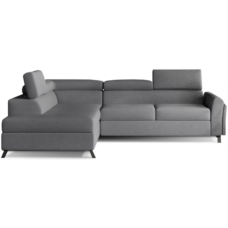 Ecksofa mit Stauraum ZIVEN - grau 1, linke Ecke