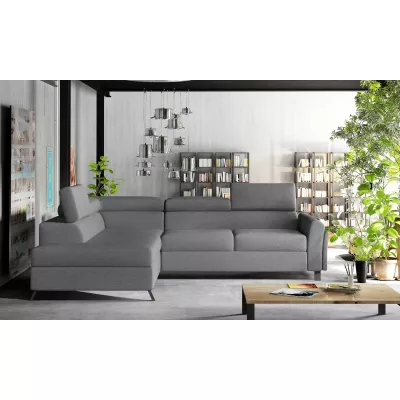 Ecksofa mit Stauraum ZIVEN - grau 1, linke Ecke