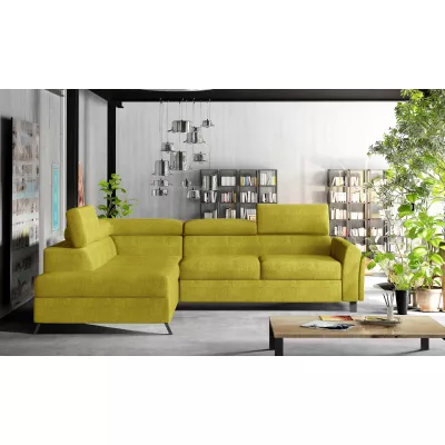 Ecksofa mit Stauraum ZIVEN - gelb, linke Ecke