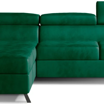Ecksofa mit Stauraum ZIVEN - grün, linke Ecke