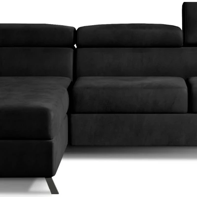 Ecksofa mit Stauraum ZIVEN – Graphit, linke Ecke