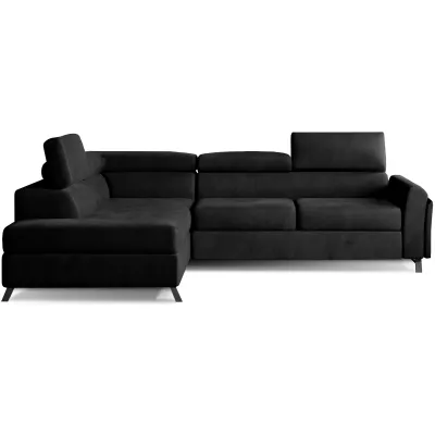Ecksofa mit Stauraum ZIVEN – Graphit, linke Ecke