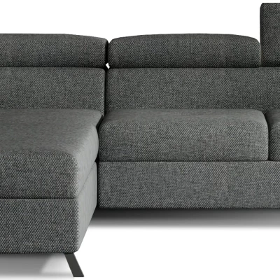 Ecksofa mit Stauraum ZIVEN - dunkelgrau 1, linke Ecke