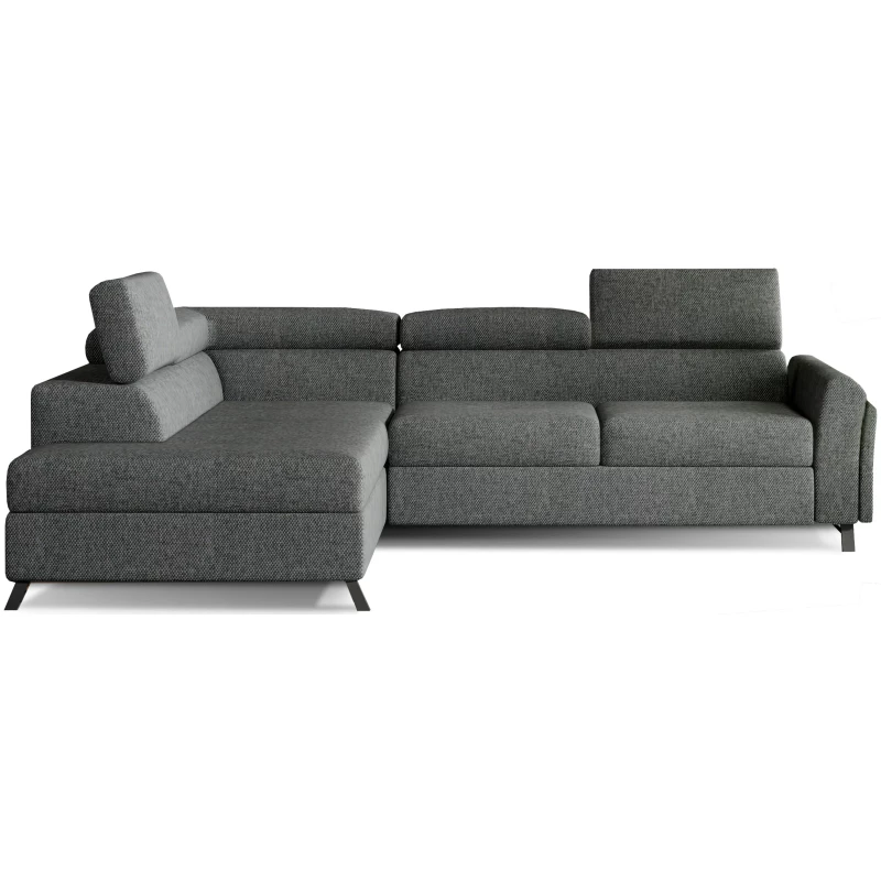 Ecksofa mit Stauraum ZIVEN - dunkelgrau 1, linke Ecke