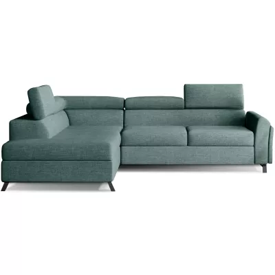 Ecksofa mit Stauraum ZIVEN – blaugrau, linke Ecke