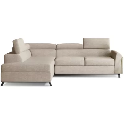 Ecksofa mit Stauraum ZIVEN – grau-beige, linke Ecke