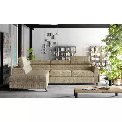 Ecksofa mit Stauraum ZIVEN – dunkelbeige, linke Ecke