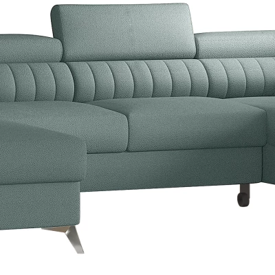 Großes U-förmiges Sofa SANTINO – hellblau, echtes Design