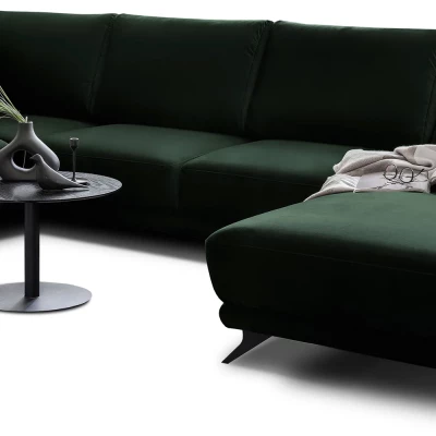 ALARION U-förmiges Schlafsofa – Dunkelgrün