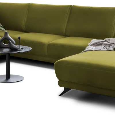 ALARION U-förmiges Schlafsofa – Hellgrün