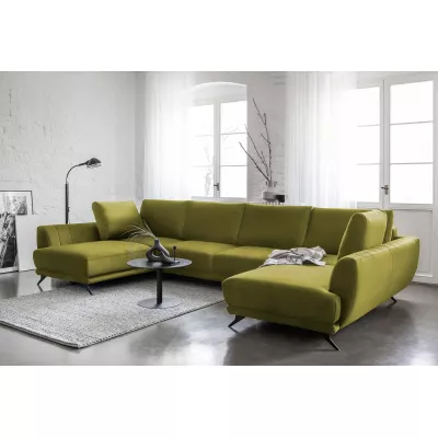 ALARION U-förmiges Schlafsofa – Hellgrün