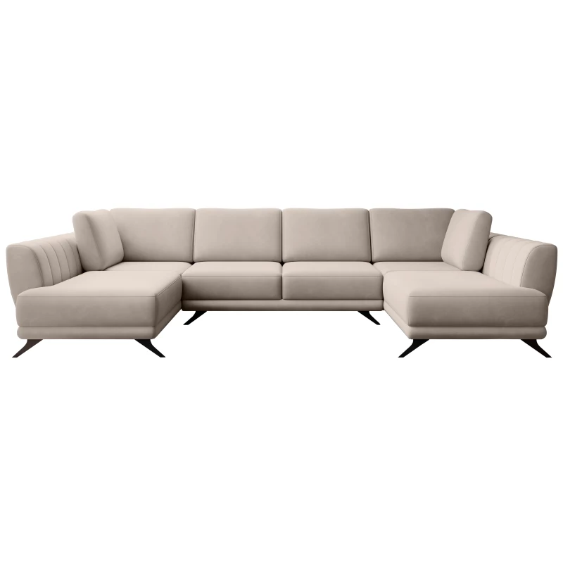 ALARION U-förmiges Schlafsofa – hellbeige