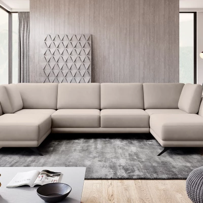 ALARION U-förmiges Schlafsofa – hellbeige