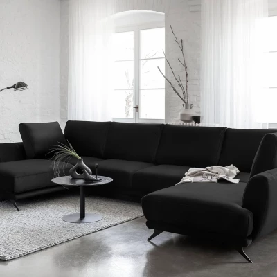 ALARION U-förmiges Schlafsofa - schwarz 2