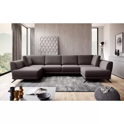 ALARION U-förmiges Schlafsofa – hellbraun