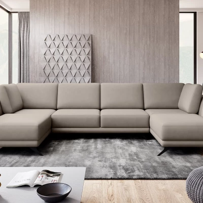 ALARION U-förmiges Schlafsofa – grau-beige