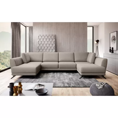 ALARION U-förmiges Schlafsofa – grau-beige