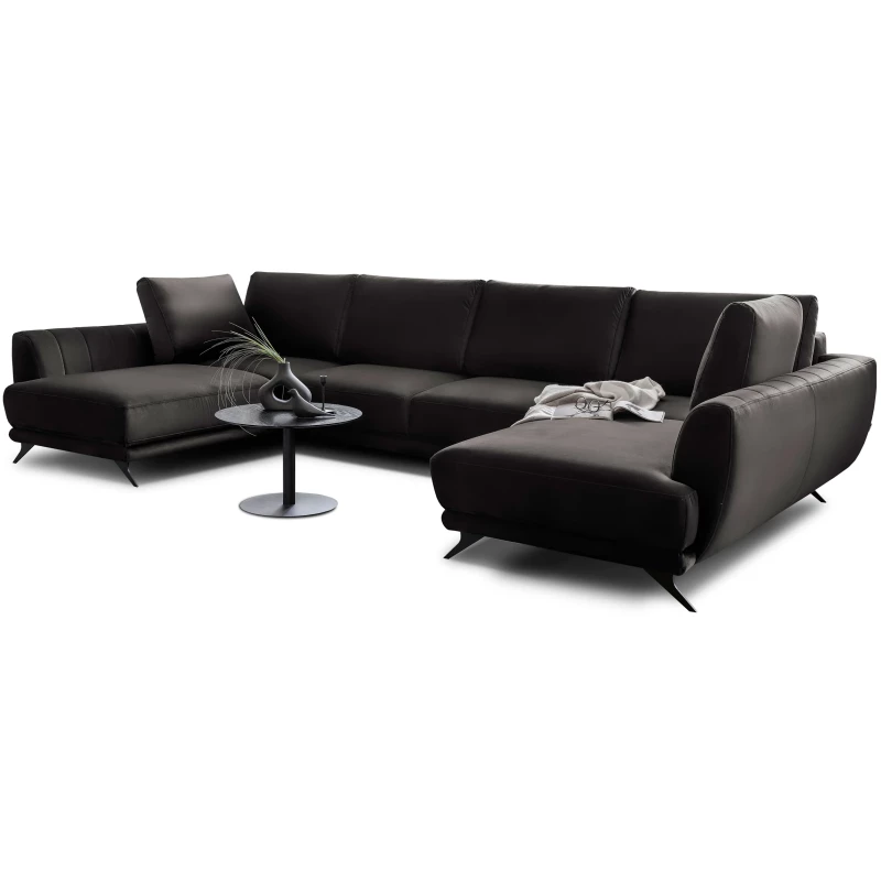ALARION U-förmiges Schlafsofa – Anthrazit