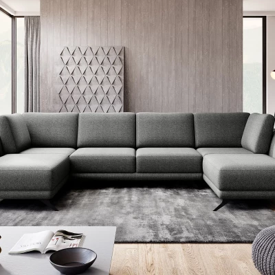 ALARION U-förmiges Schlafsofa - grau 2