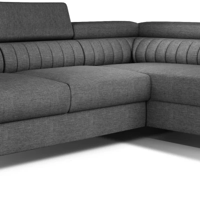 Ecksofa für das Wohnzimmer MELISENDE - dunkelgrau, rechte Ecke