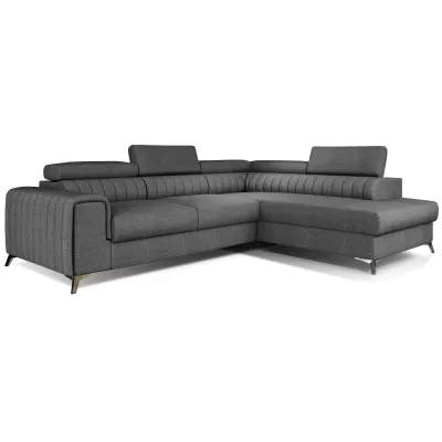 Ecksofa für das Wohnzimmer MELISENDE - dunkelgrau, rechte Ecke