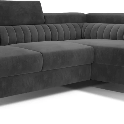 Ecksofa für das Wohnzimmer MELISENDE - Graphit, rechte Ecke