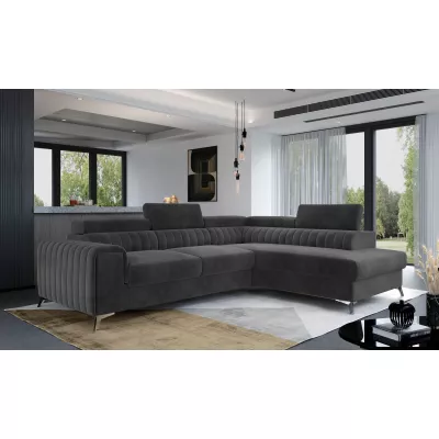 Ecksofa für das Wohnzimmer MELISENDE - Graphit, rechte Ecke