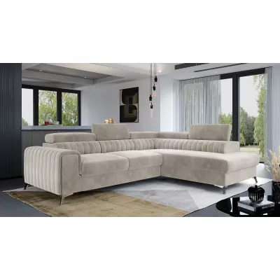 Ecksofa für das Wohnzimmer MELISENDE - beige, rechte Ecke