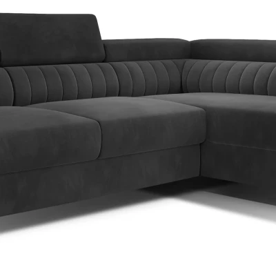 Ecksofa für das Wohnzimmer MELISENDE - anthrazit, rechte Ecke