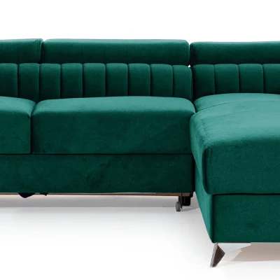 Ecksofa für das Wohnzimmer MELISENDE - grün, rechte Ecke