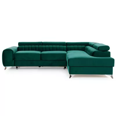 Ecksofa für das Wohnzimmer MELISENDE - grün, rechte Ecke