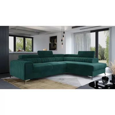 Ecksofa für das Wohnzimmer MELISENDE - grün, rechte Ecke