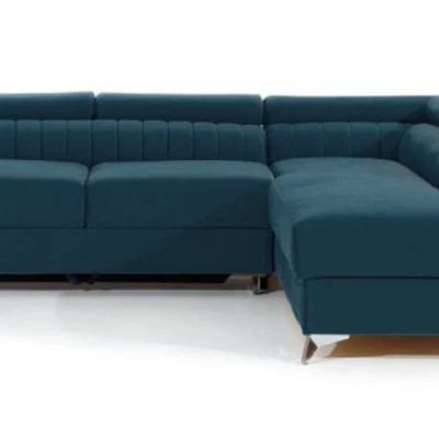 Ecksofa für das Wohnzimmer MELISENDE - blau, rechte Ecke
