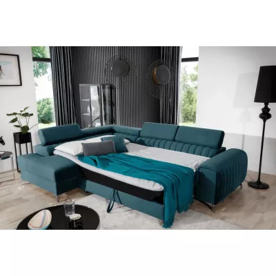 Ecksofa für das Wohnzimmer MELISENDE - blau, rechte Ecke