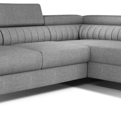 Ecksofa für das Wohnzimmer MELISENDE - grau, rechte Ecke
