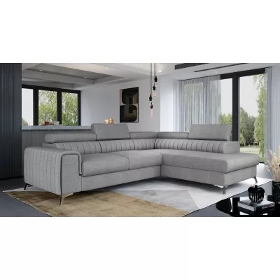 Ecksofa für das Wohnzimmer MELISENDE - grau, rechte Ecke