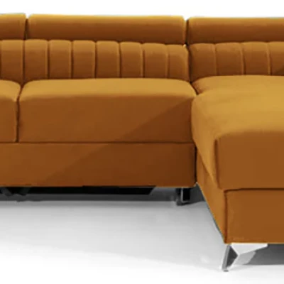 Ecksofa für das Wohnzimmer MELISENDE - gelb, rechte Ecke