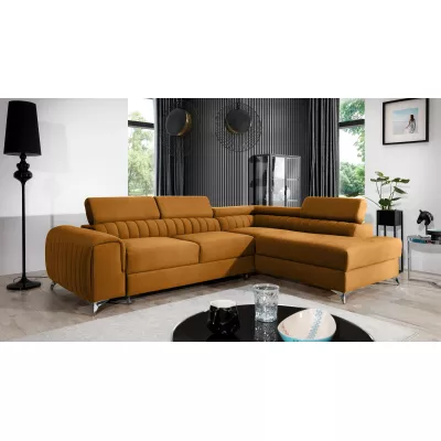 Ecksofa für das Wohnzimmer MELISENDE - gelb, rechte Ecke