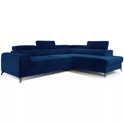 Ecksofa für das Wohnzimmer MELISENDE - marineblau, rechte Ecke