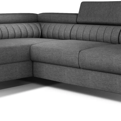 Ecksofa für das Wohnzimmer MELISENDE - dunkelgrau, linke Ecke