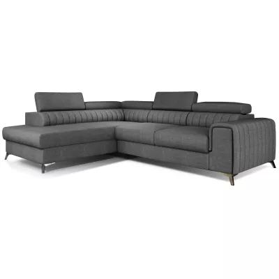 Ecksofa für das Wohnzimmer MELISENDE - dunkelgrau, linke Ecke