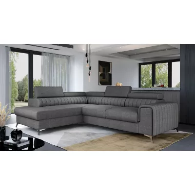 Ecksofa für das Wohnzimmer MELISENDE - dunkelgrau, linke Ecke