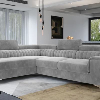 Ecksofa für das Wohnzimmer MELISENDE - Graphit, linke Ecke