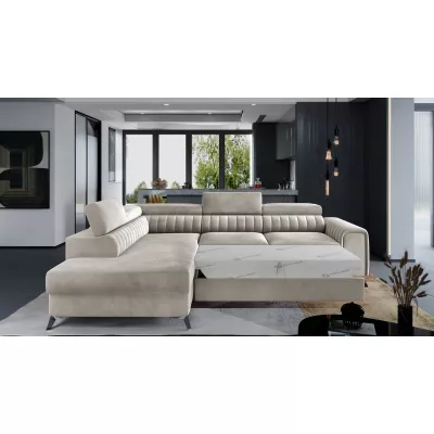 Ecksofa für das Wohnzimmer MELISENDE - beige, linke Ecke