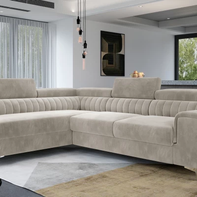 Ecksofa für das Wohnzimmer MELISENDE - beige, linke Ecke