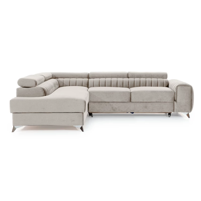 Ecksofa für das Wohnzimmer MELISENDE - beige, linke Ecke